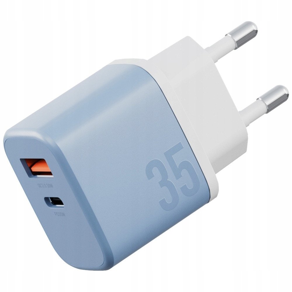 Karikues muri Energea Bazic GoPort Velox Kit, USB C USB A, 35W GaN, blu