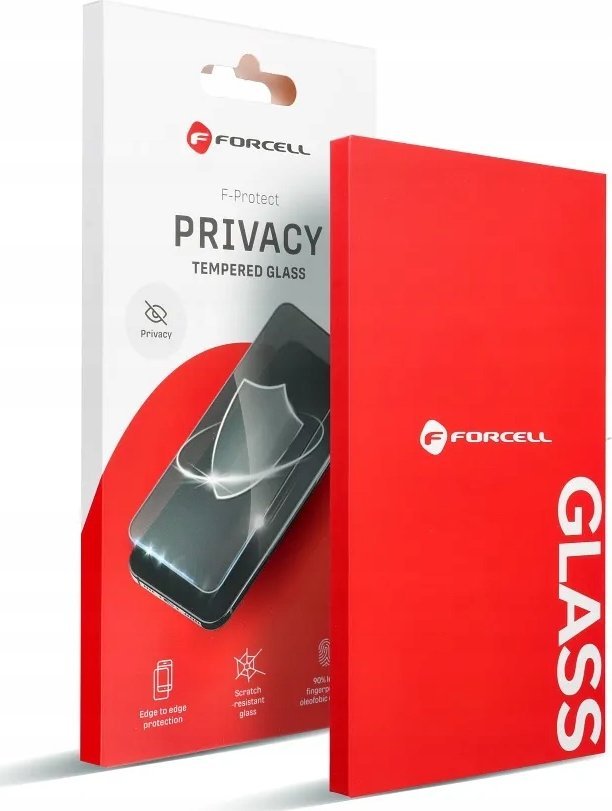 Mbrojtës ekrani Forcell Tempered Glass Privacy, për iPhone 15 Pro, i zi