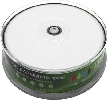 Set me disqe DVD-R MediaRange, 4.7GB, 16x 25pcs