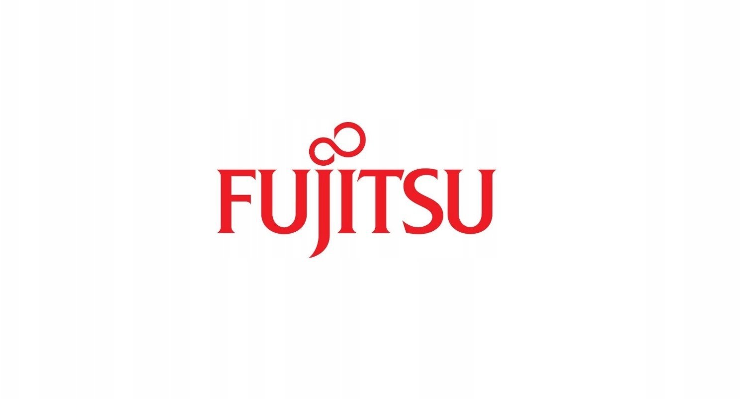 Logo Fujitsu origjinal, ngjitës, i kuq