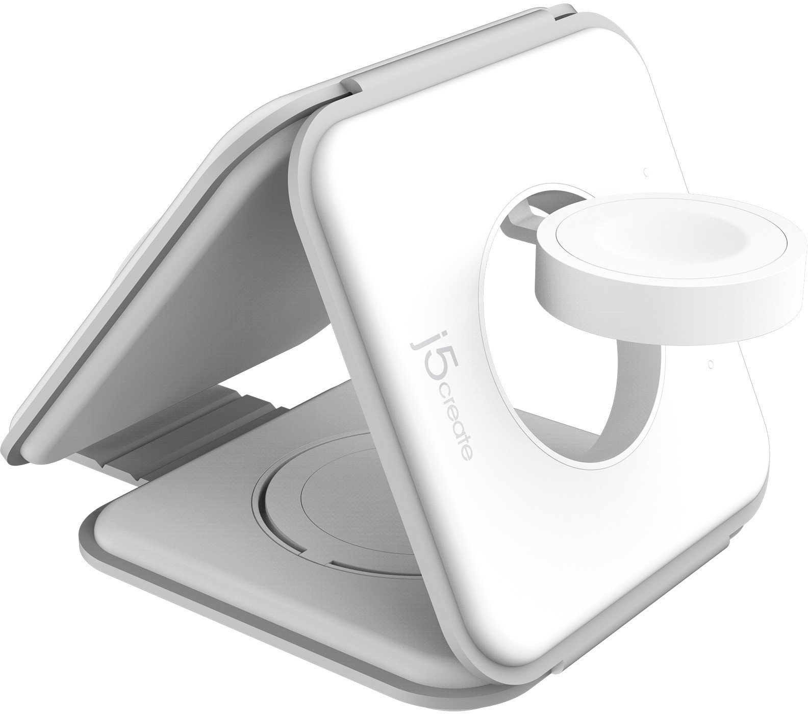 Stacion karikues wireless J5create Qi2 3 in 1 Magnetic Travel, 15W, palosës, i zi