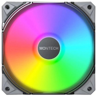 Ventilator kasë Montech E28 ARGB, 120mm, ndriçim ARGB, i zi