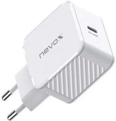Полнач USB C Nevox 45W, PD, GaN, бел