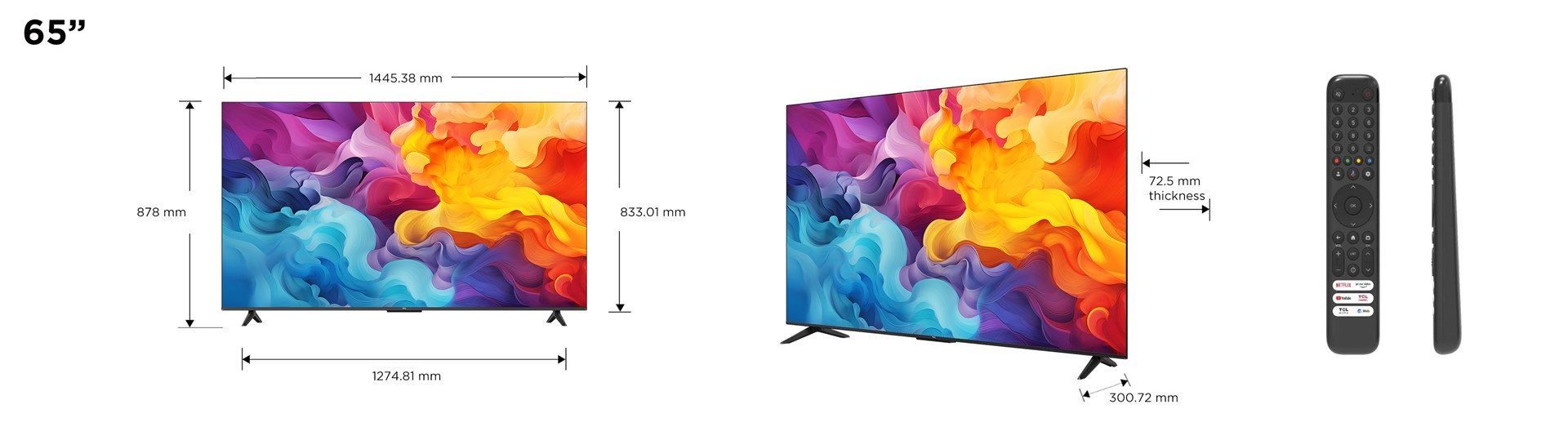Televizor TCL P655 65P655, 65", 4K LED Google TV