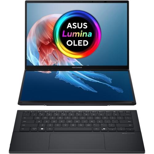 Laptop ASUS Zenbook Duo UX8406CA, Intel Core Ultra 9, 14" OLED 3K, 32GB RAM, 1TB SSD, gri basalt
