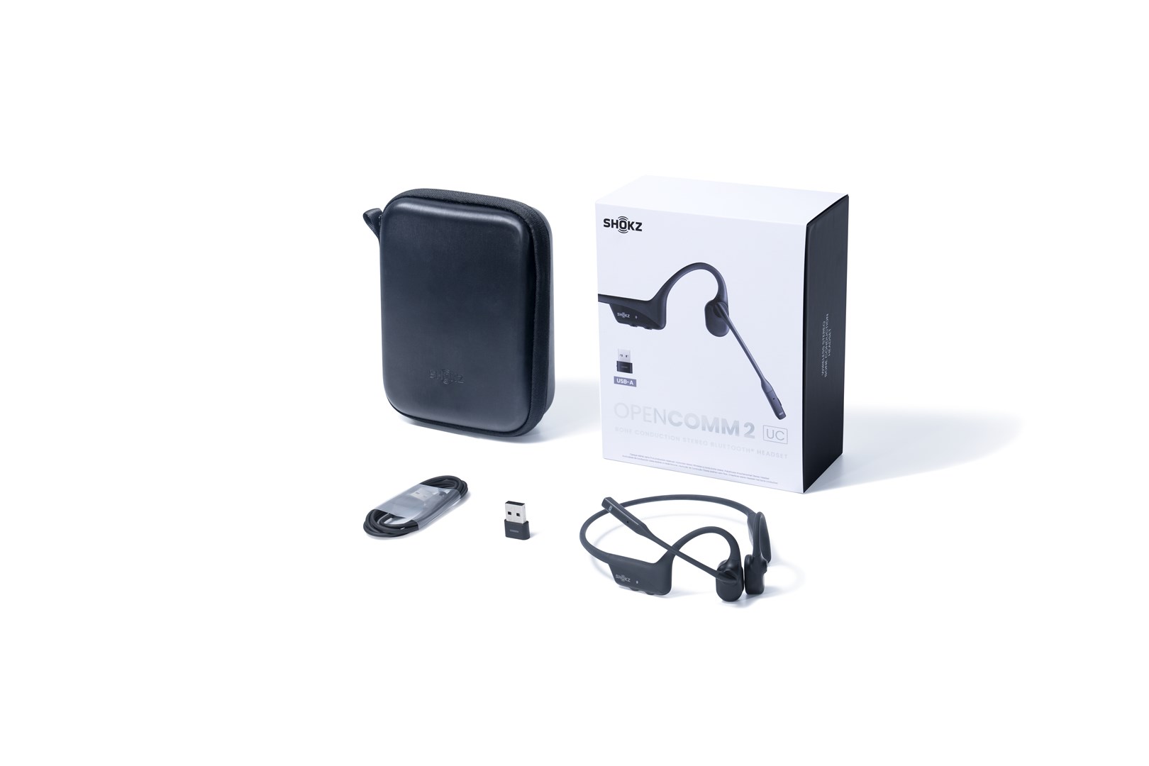 Kufje Shokz OpenComm2 UC, Wireless, të zeza