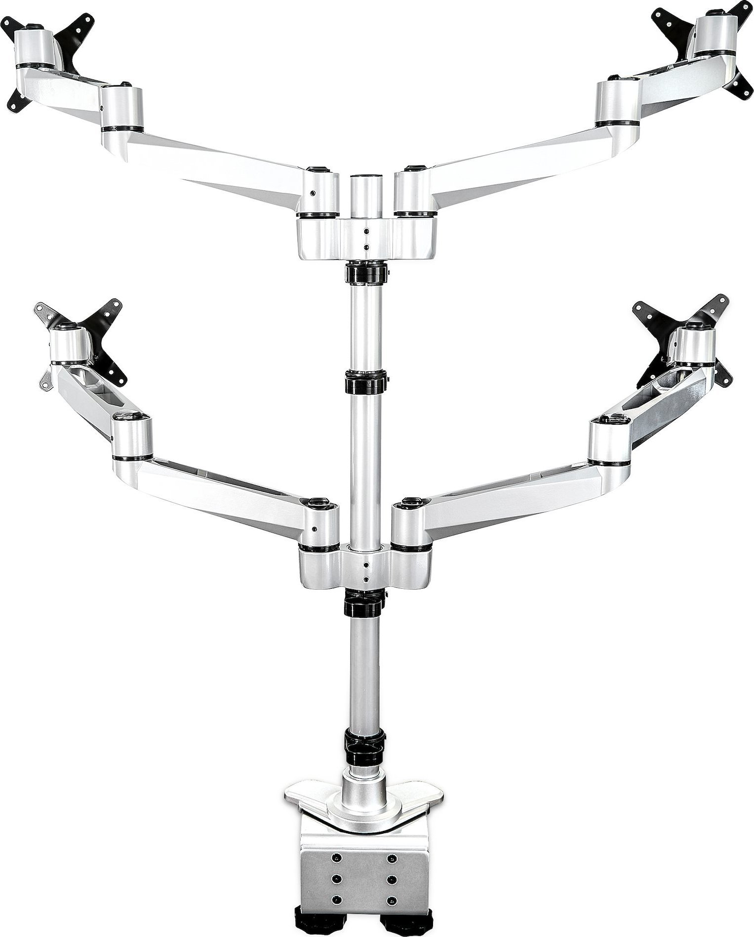 Krah tavoline për 4 monitorë StarTech.com ARMQUAD, montim VESA 2x2, deri 30", i zi