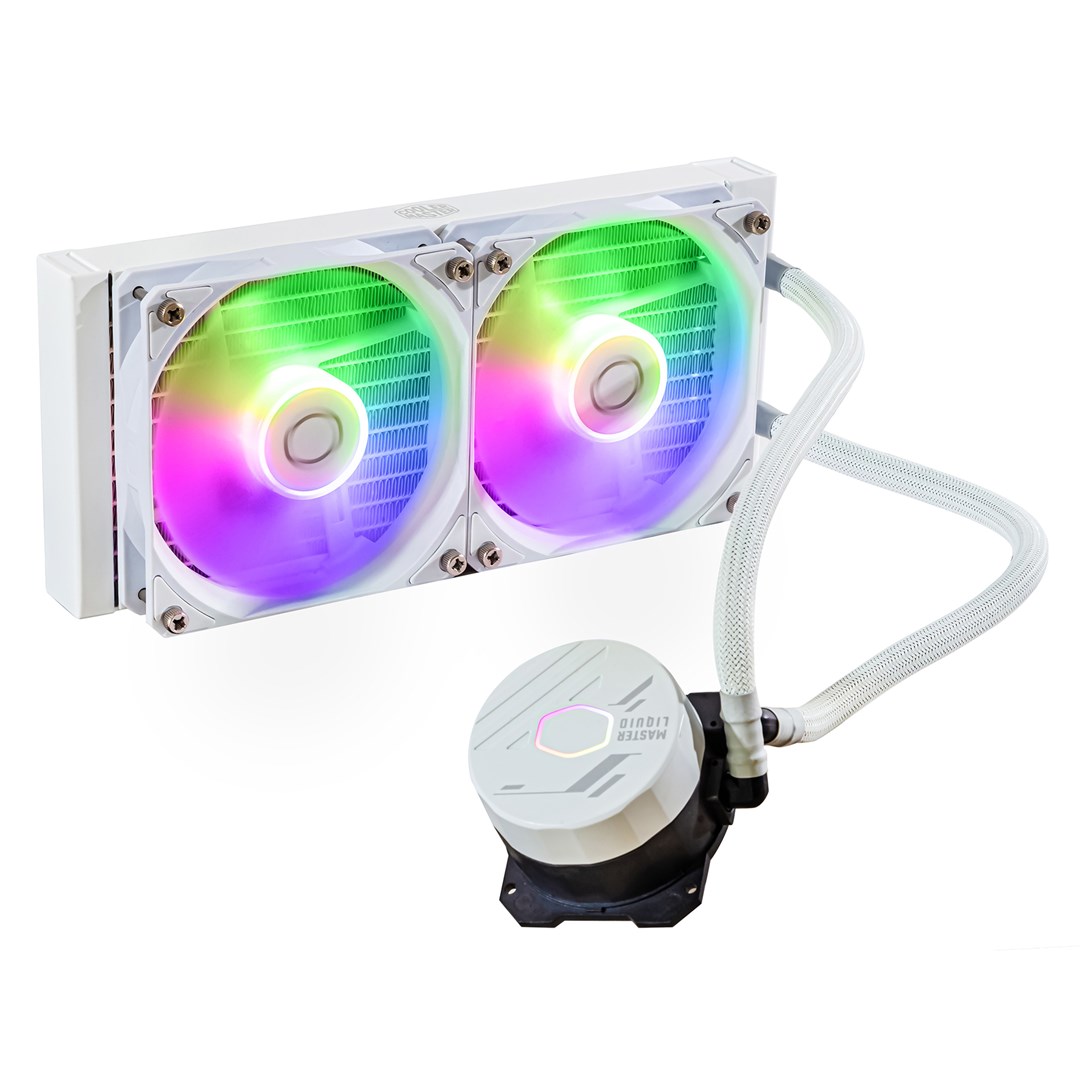 Ftohës me ujë Cooler Master MasterLiquid 240L Core ARGB, 12 cm, i bardhë