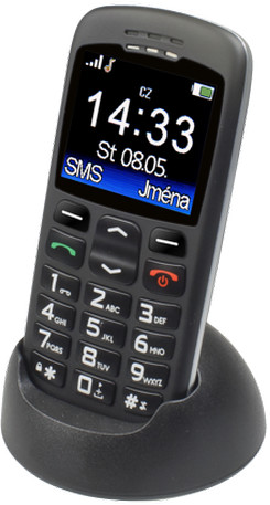 Telefon me pajisje për karikim Aligator A670, i zi