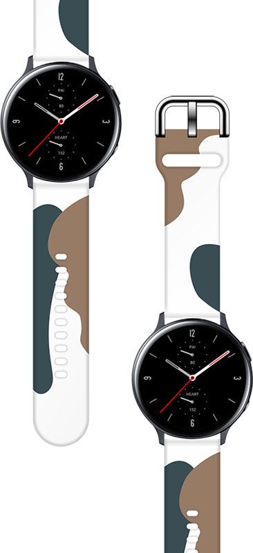 Rrip ore Hurtel Strap Moro për Samsung Galaxy Watch 46mm, silikon, dizajn kamuflazh, shumëngjyrësh