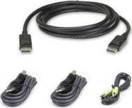 Set kabllosh KVM ATEN 2L-7D02UDPX4, DisplayPort, USB, audio, i zi
