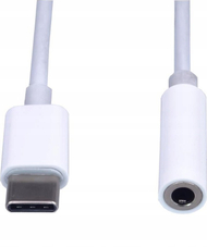 Adapter audio PremiumCord USB C në 3.5mm, çip DAC, 10cm, i bardhë