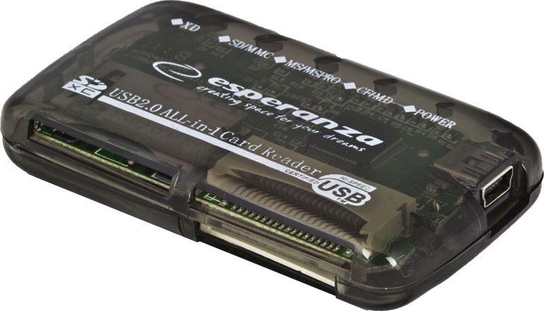 Lexues kartash Esperanza EA117, USB 2.0, multi-format, i zi
