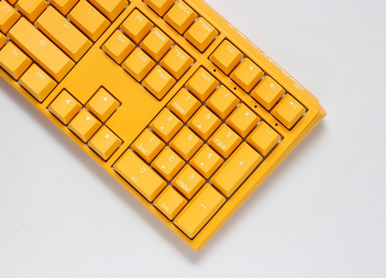 Tastierë Ducky One 3 PBT, Cherry MX Silent Red, e verdhë