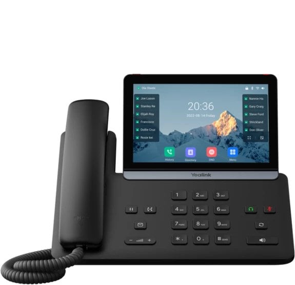 Telefoni IP Yealink SIP-T87W, rrjet IP, për zyra, i zi