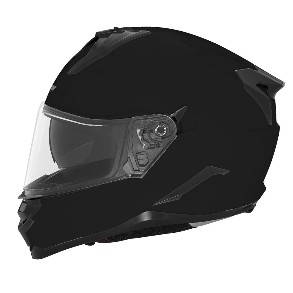 Helmetë integrale Nox N304S, polikarbonat, sistem Double D, e zezë