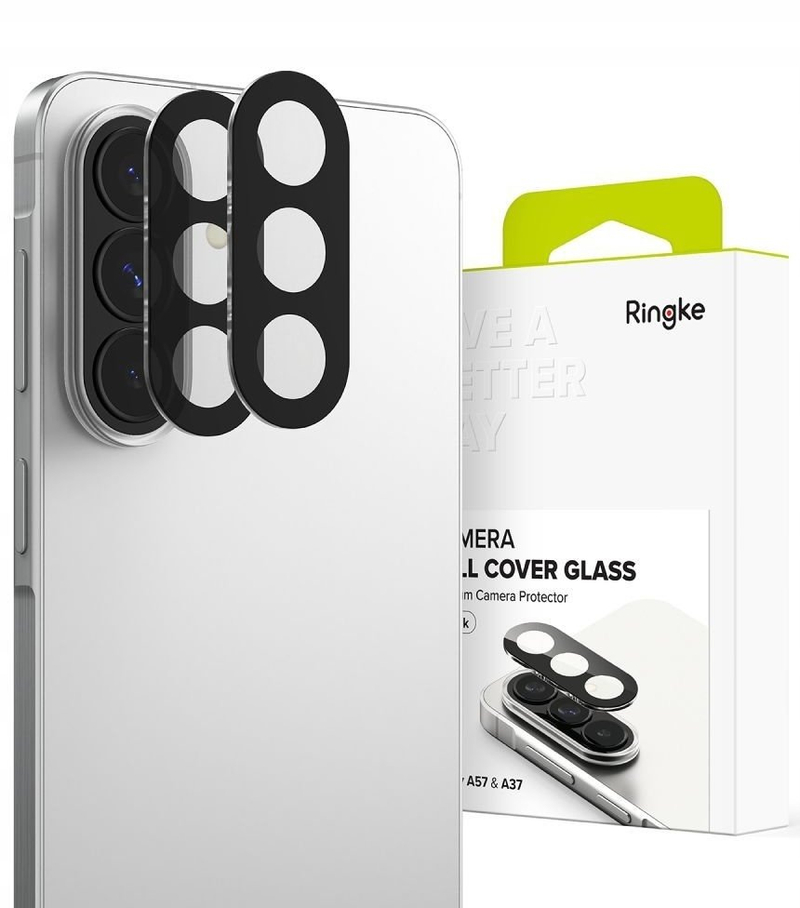 Mbrojtëse xhami kamere Ringke Full Cover, Galaxy A37 A57 5G, 2 copë, e zezë
