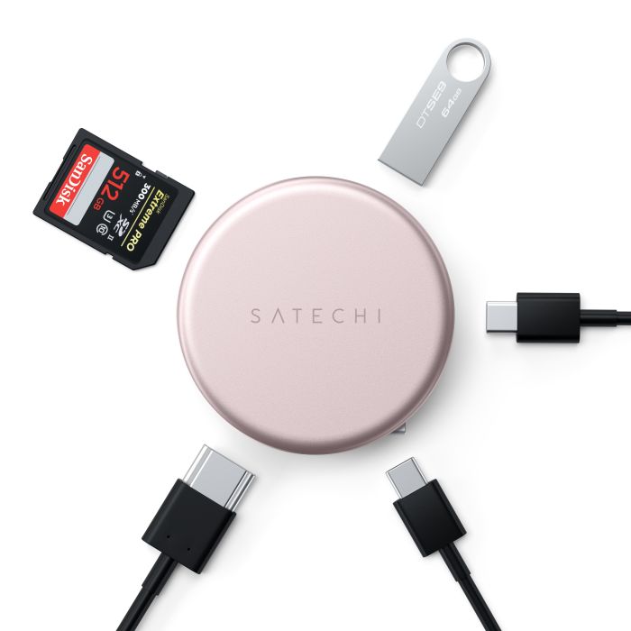 Satechi OntheGo 5-in-1 Multiport Adapter, Blush