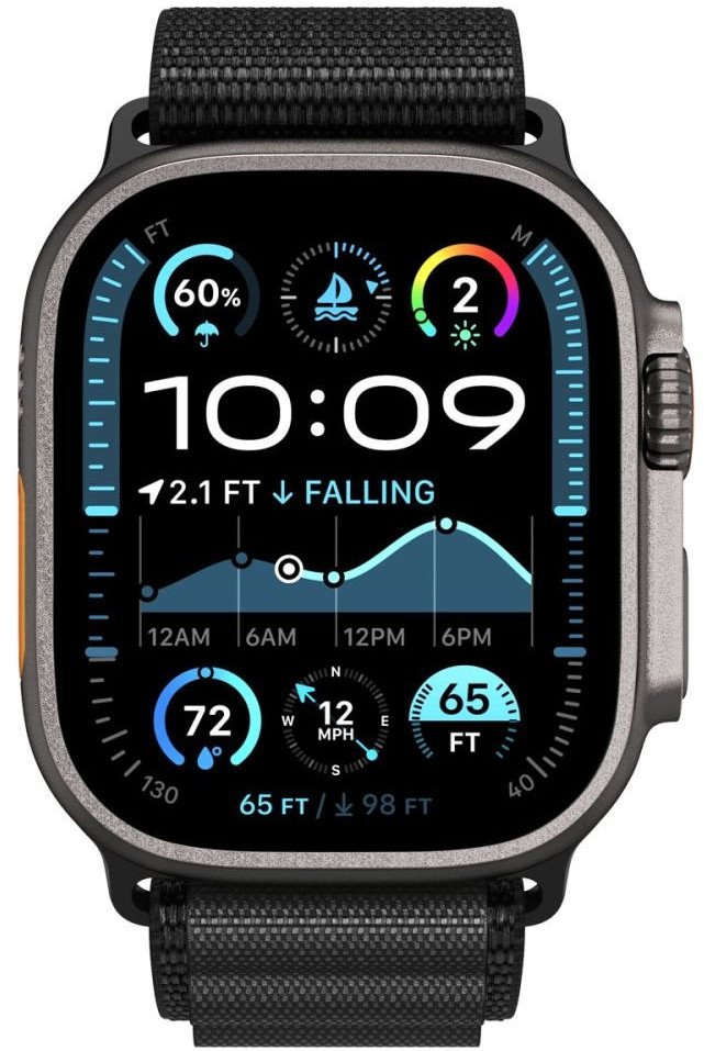 Byzylyk ore Spigen WBF1 për Apple Watch 44/45/46/49mm, najlon, i zi