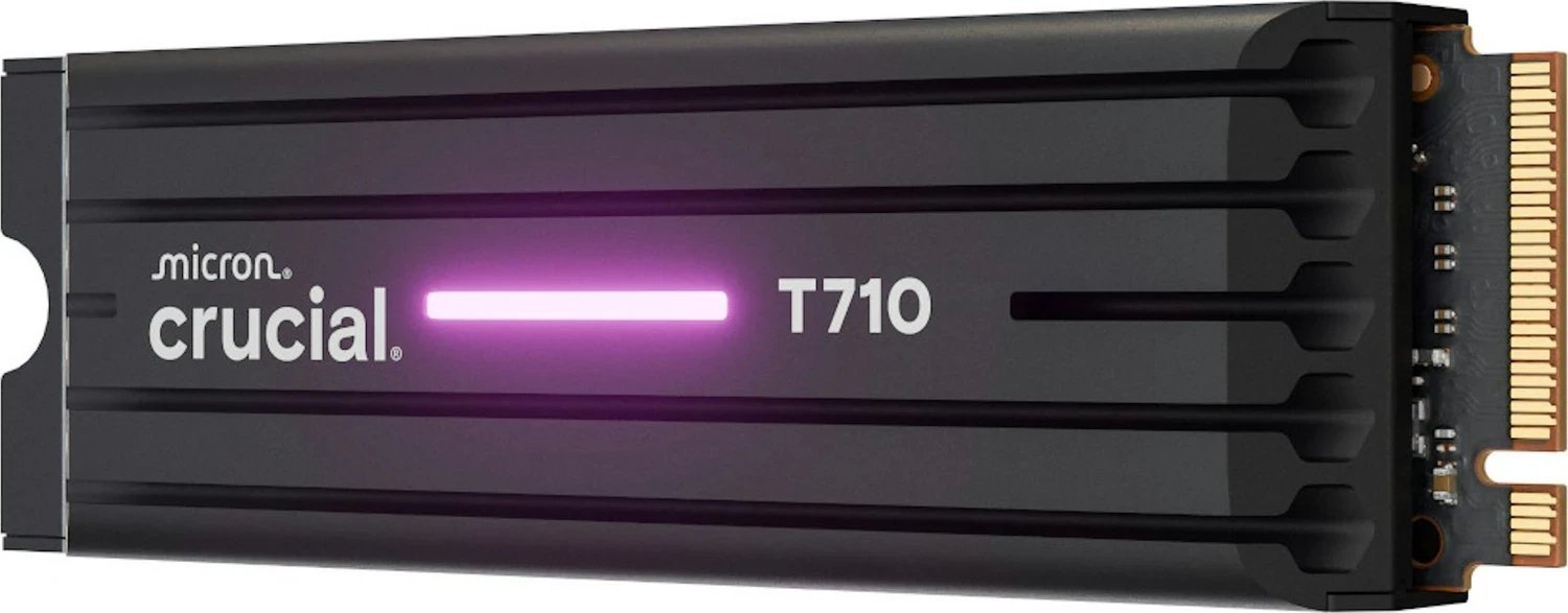 SSD Crucial T710, 2TB, NVMe, me heatsink