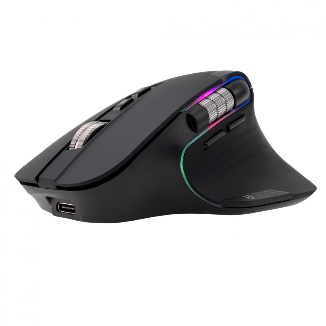 Mouse pa tela Tellur Shade, Bluetooth, optik, 8 butona, i zi