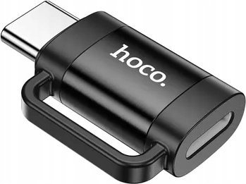 Адаптер OTG Hoco UA31E, USB C во Lightning, 3A, црн