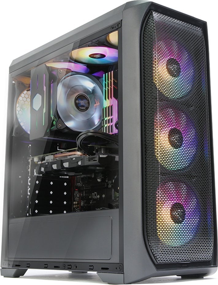 Kasë Zalman N5 MF, e zezë RGB, Midi Tower