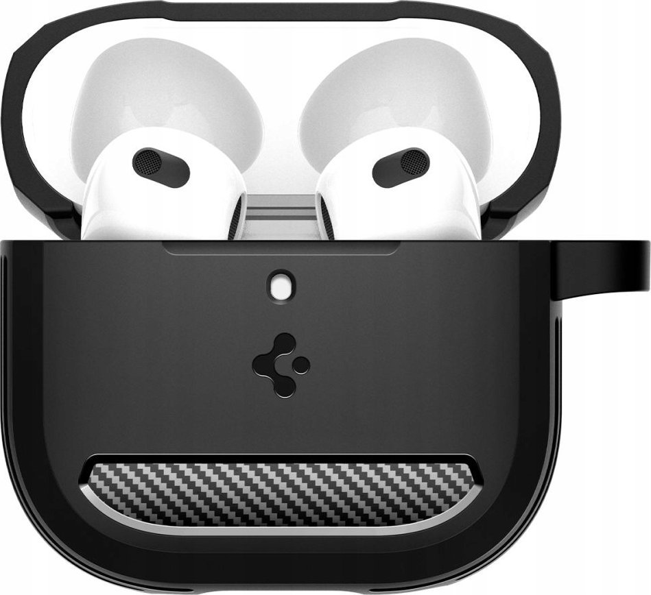 Mbulesë mbrojtëse Spigen Rugged Armor, për AirPods 4, TPU, e zezë mat