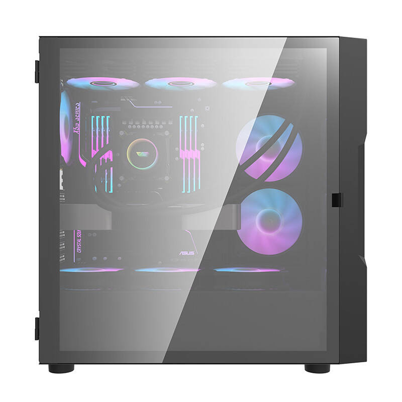 Kornizë kompjuteri Darkflash DK431 Glass, ATX, 4 ventilatorë, e zezë