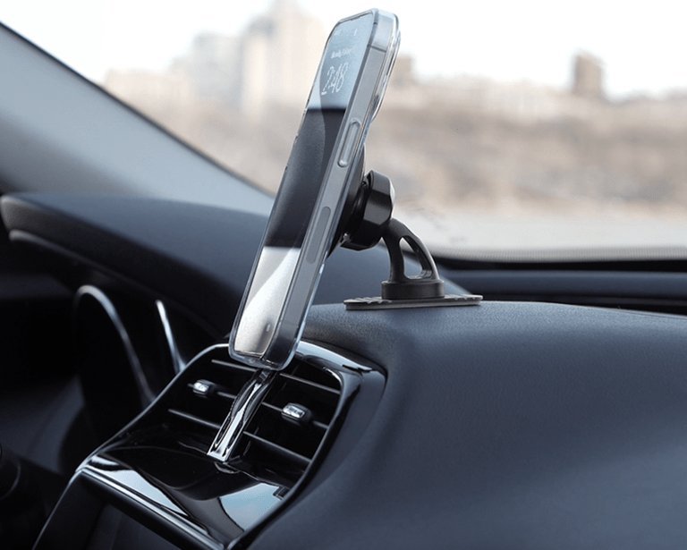 Mbajtëse magnetike makine IOttie iTap 3, MagSafe, me unazë magnetike, e zezë