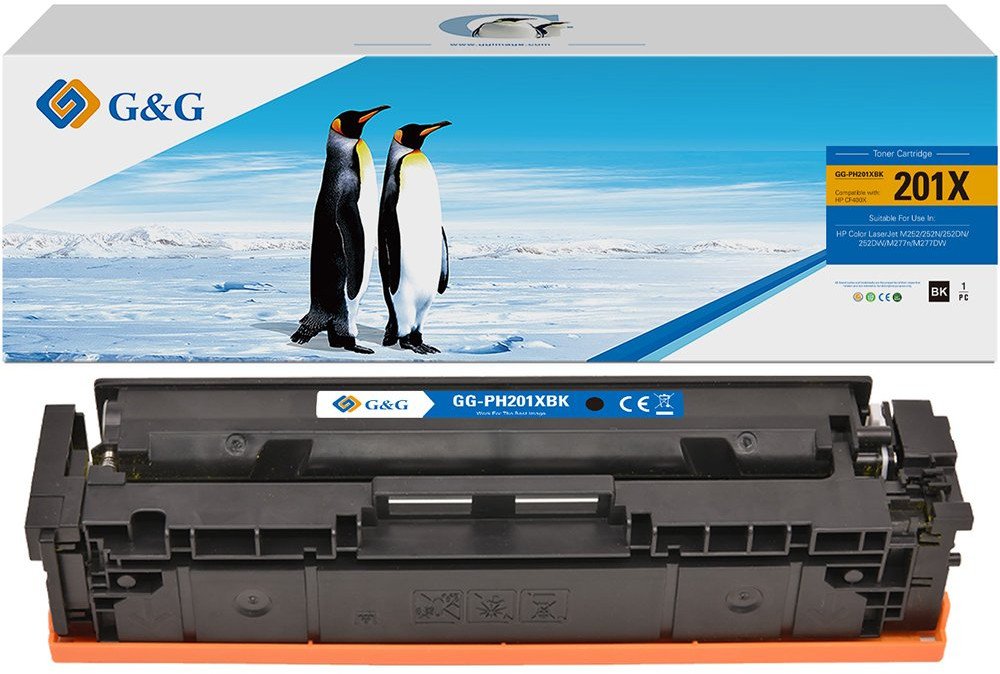 Toneri ADAPTABLE HP CF400A 201A, 1500 faqe, i zi