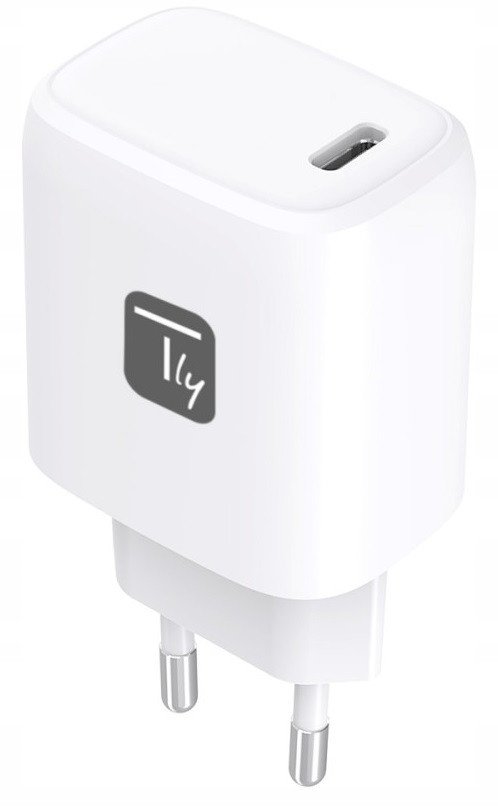 Ѕиден полнач Techly GaN USB C, 20W, USB C порта, бел