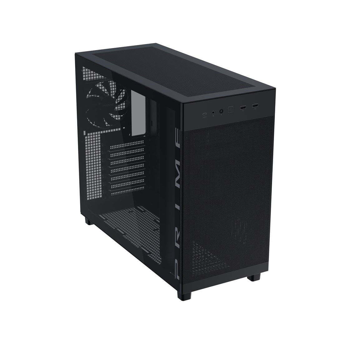 Kutia kompjuterike Asus PRIME AP303 TG, xham i temperuar, e zezë