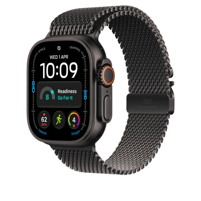 Apple Watch 49mm Black Titanium Milanese Loop, Small