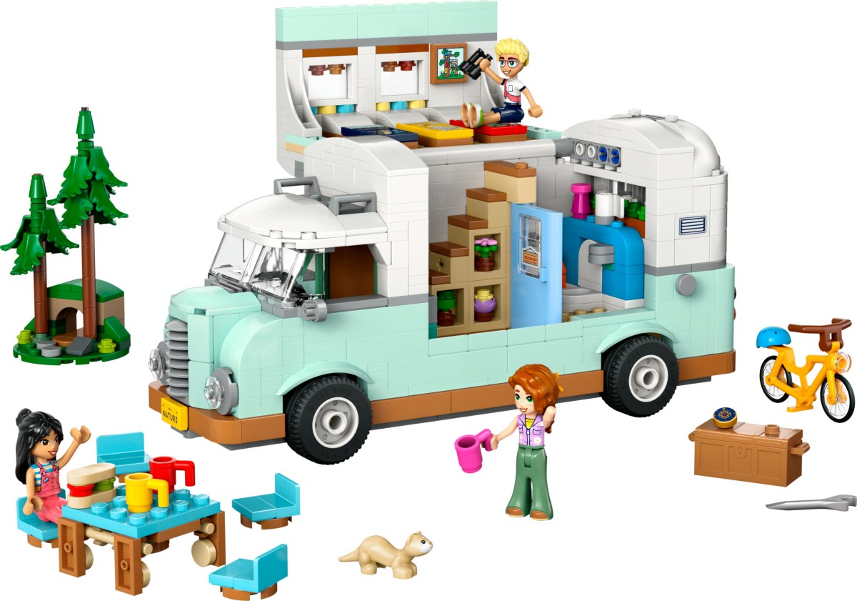 Set lodër LEGO Friends Friendship Camper Van Adventure, furgon kamping, për fëmijë
