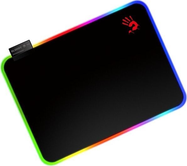 Mousepad lojërash A4tech Bloody MP-35N, RGB, madhësi e madhe, i zi