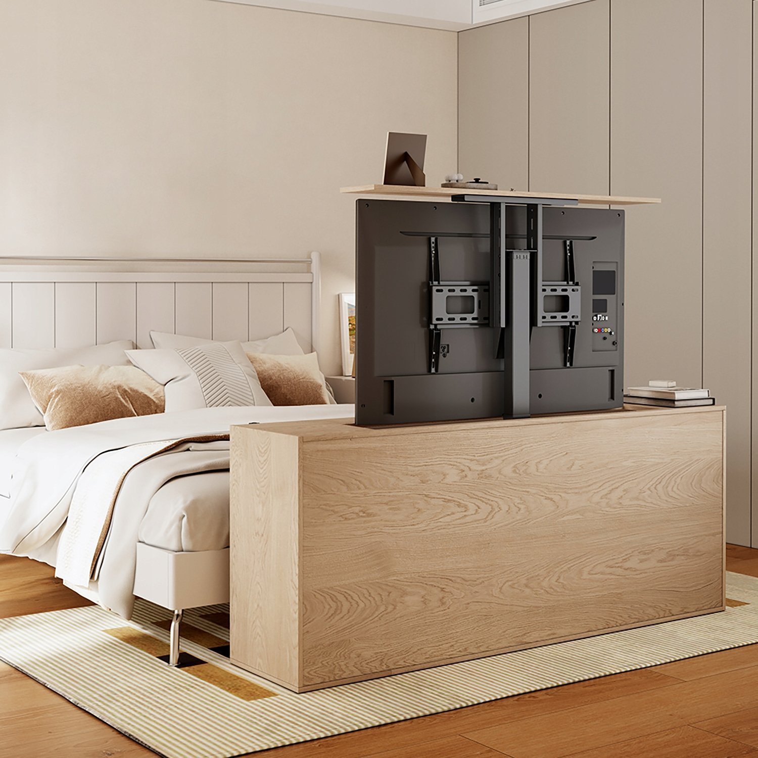 Mbajtëse elektrike TV Maclean MC-866T, 37-80", Tuya, VESA 600x400