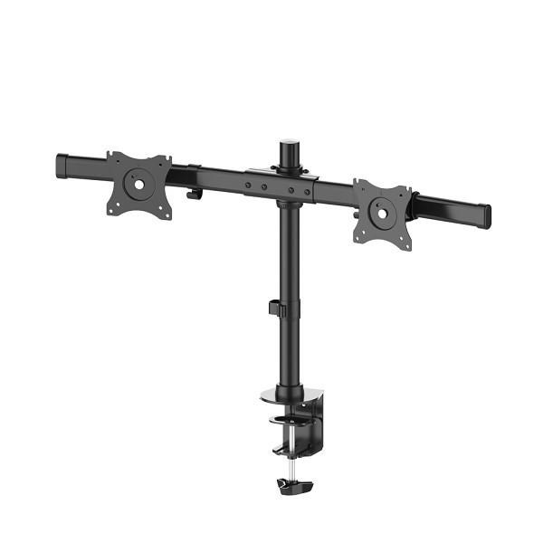 Mbajtëse tavoline për monitorë Neomounts FPMA-DCB100DBLACK, për 2 monitorë 10"-27", VESA 75x75 100x100, e zezë