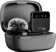 Mikrofon wireless Easypix MyStudio Mic Duo, 2 kanale, set me 2 lavalierë, i zi