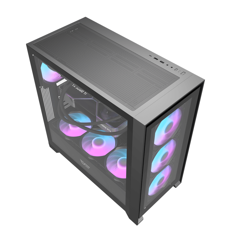[OUTLET] Kasë Darkflash Case DRX90G, Mid-Tower, e zezë