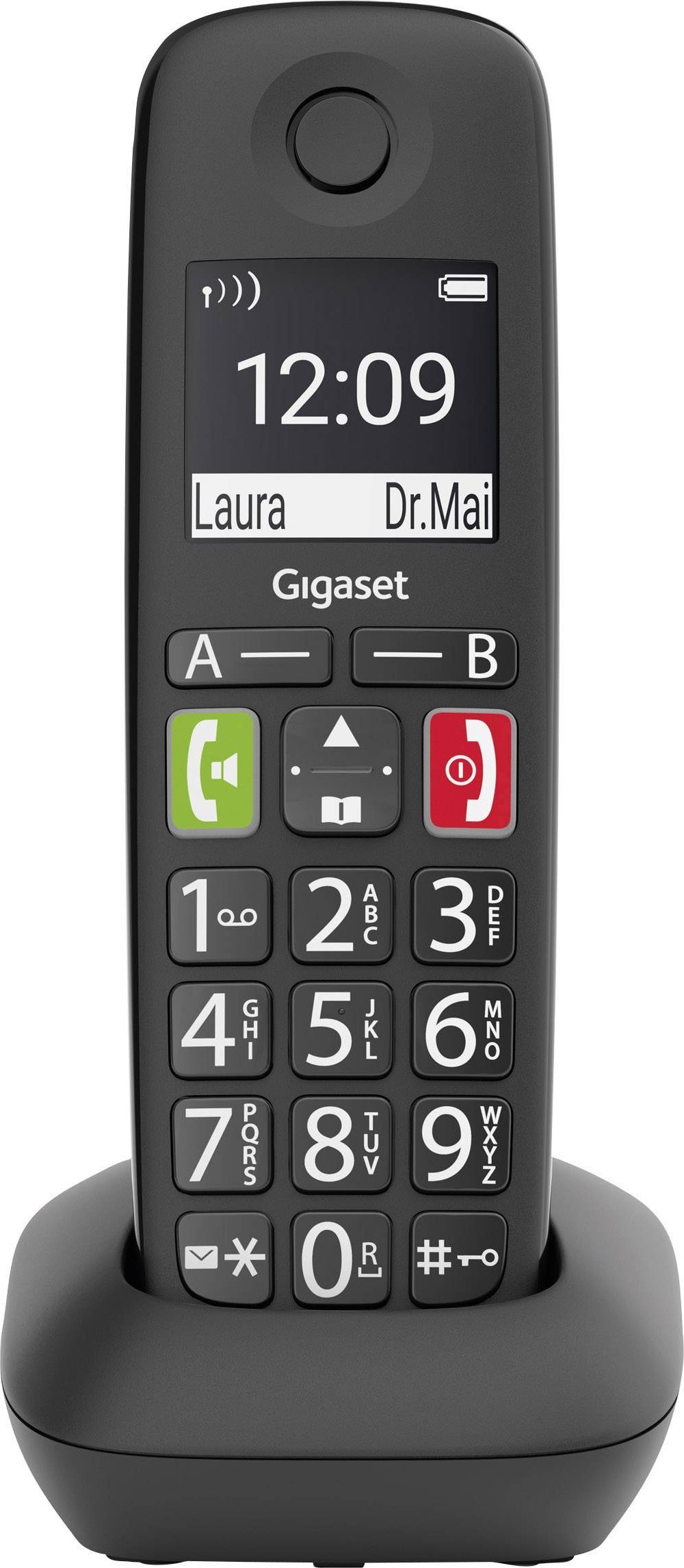 Telefon pa tel Gigaset E290HX, DECT, ekran 2", i zi