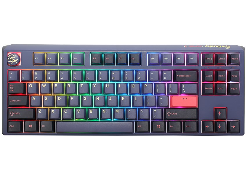 Tastierë Ducky One 3 Cosmic Blue TKL, Cherry MX Brown, e kaltër e errët