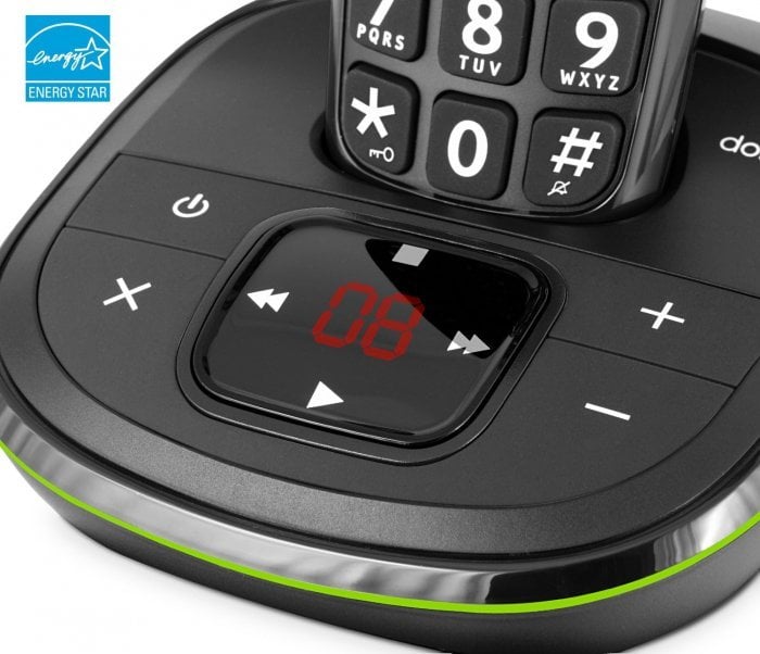 Telefon fiks Doro PhoneEasy 105wr Duo DECT, me Caller ID, i zi