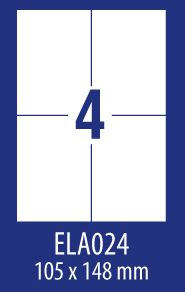 Etiketa universale Europe 100 ELA024, 105 x 148.5 mm, letër e bardhë, 400 copë