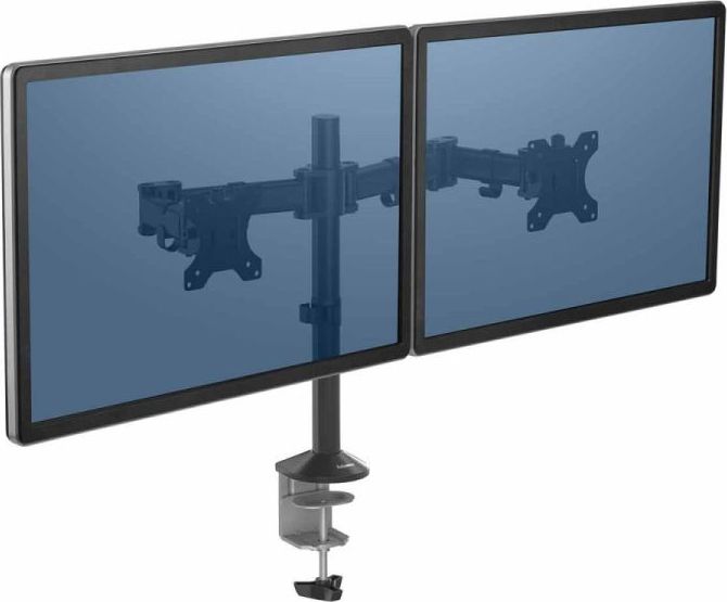 Krah monitori i dyfishtë Fellowes Reflex, deri 27", 8kg, i zi