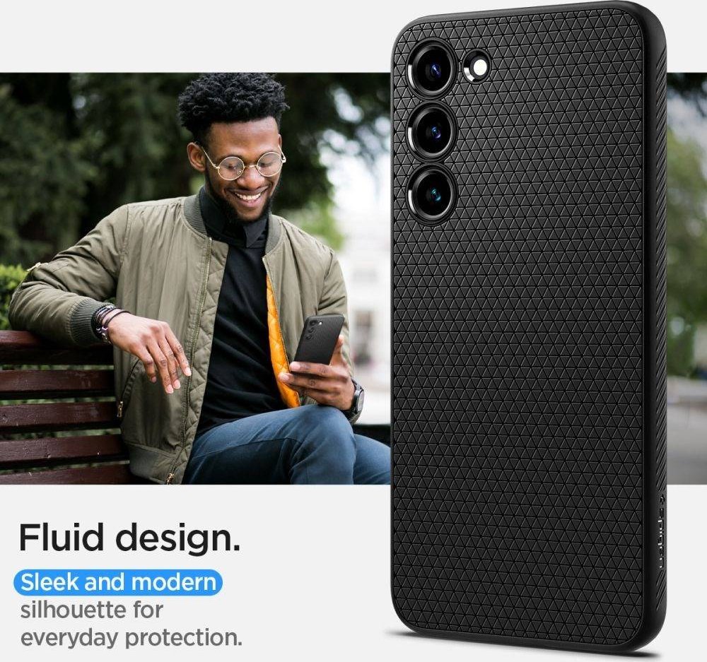 Mbrojtëse Spigen Liquid Air për Samsung Galaxy S23, e zezë 3