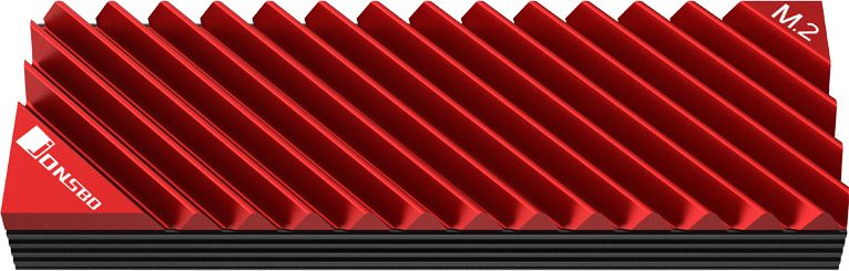 Ftohës SSD M.2 Jonsbo M.2-3, pasiv, për format 2280, i kuq