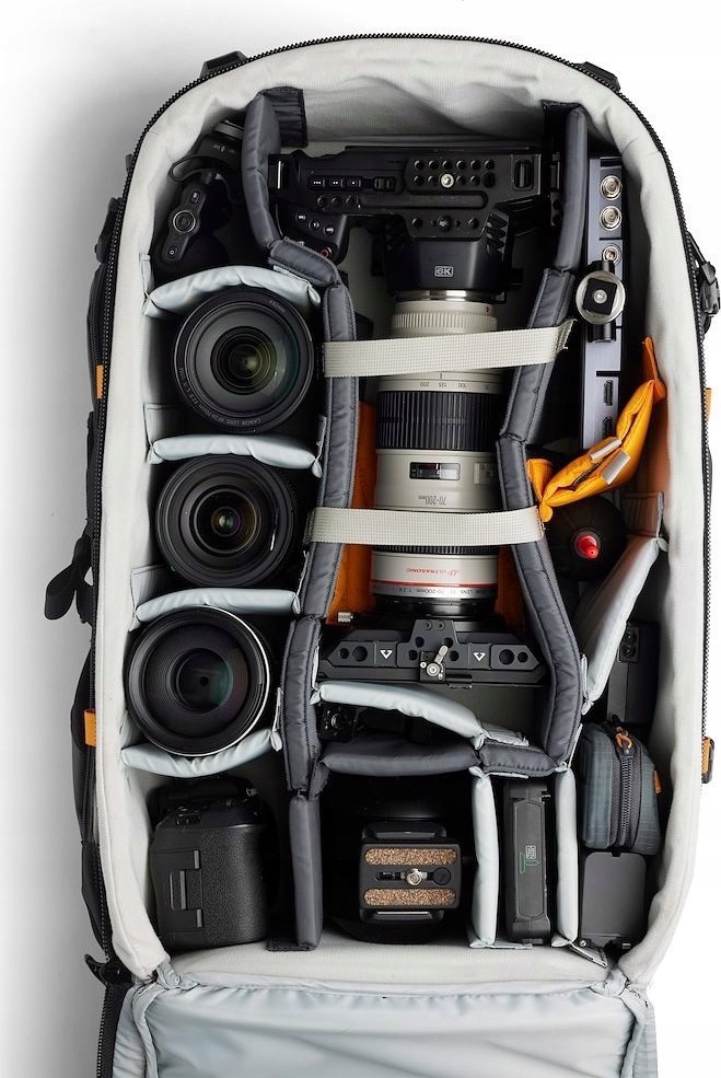 Çantë shpine fotografike Lowepro Pro Trekker BP 650 AW II, profesionale, rezistente ndaj motit, gri