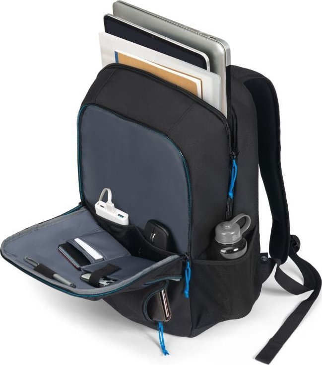 Çantë shpine DICOTA SPIN II, për laptop, material PET, e zezë
