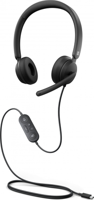 Kufje Microsoft Modern Headset I6S-00010, USB-C, me mikrofon, të zeza